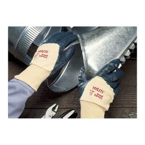 LUVA REV. NITRILO PUNHO MALHA AZUL HYLITE 47-400